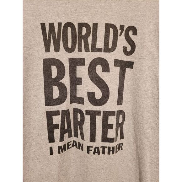 World's Best Farter- I Mean Father Grey T-Shirt- Size 3XL - Picture 2 of 4